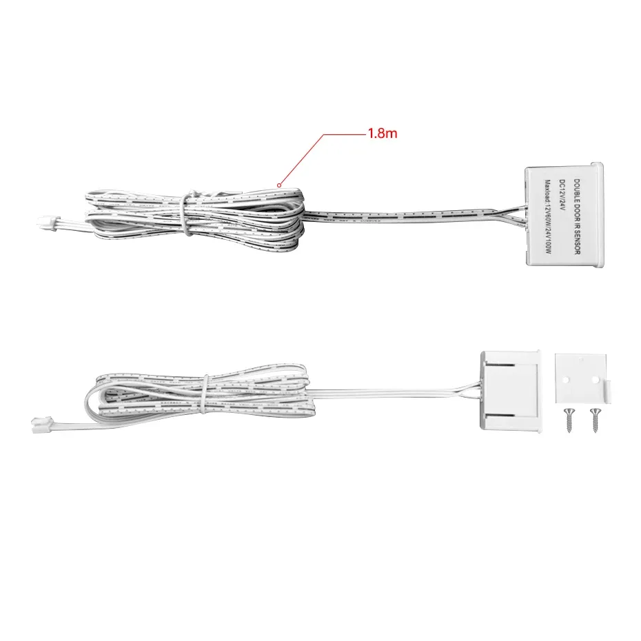 Capteur LED en situation dans un meuble