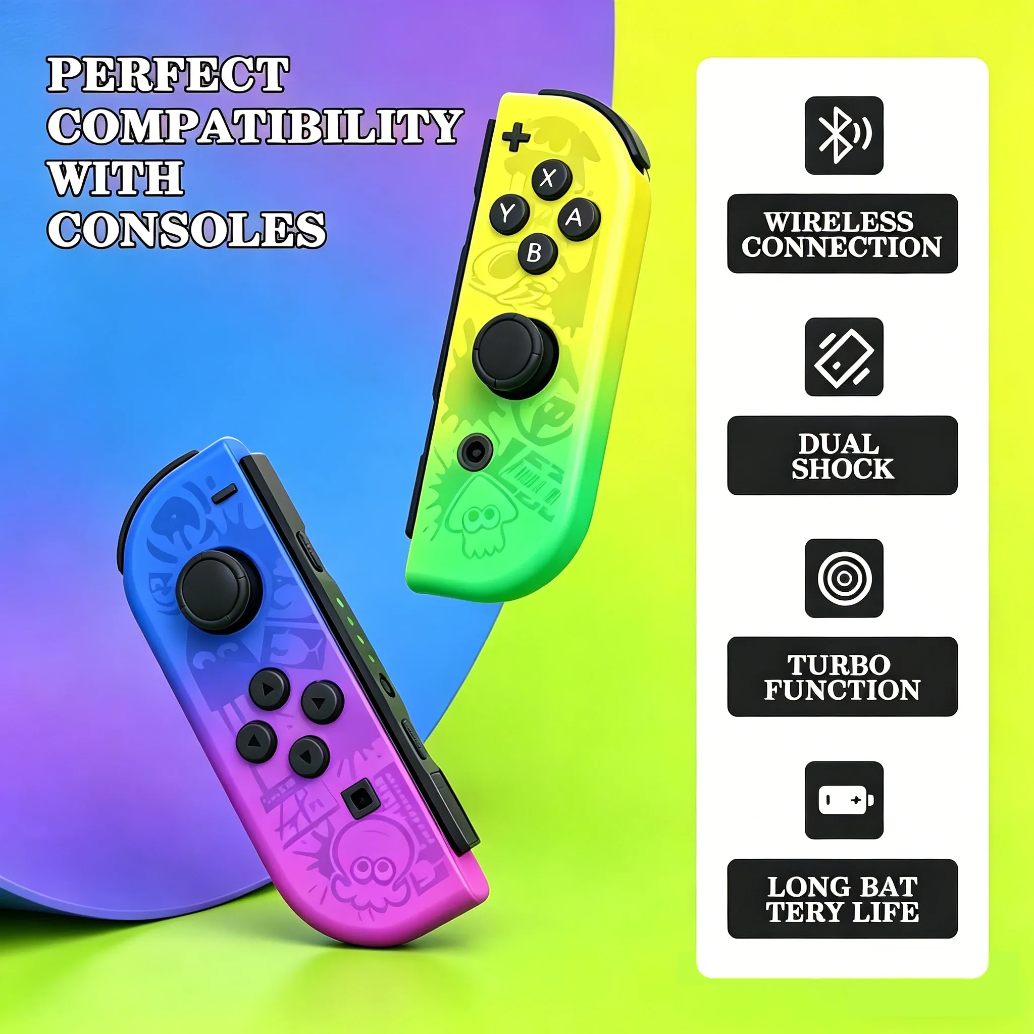 Manette sans fil Joy-Con pour Nintendo Switch avec double vibration 2
