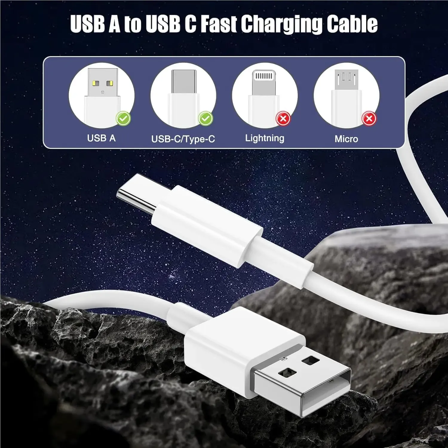 Détail du câble de charge USB-C