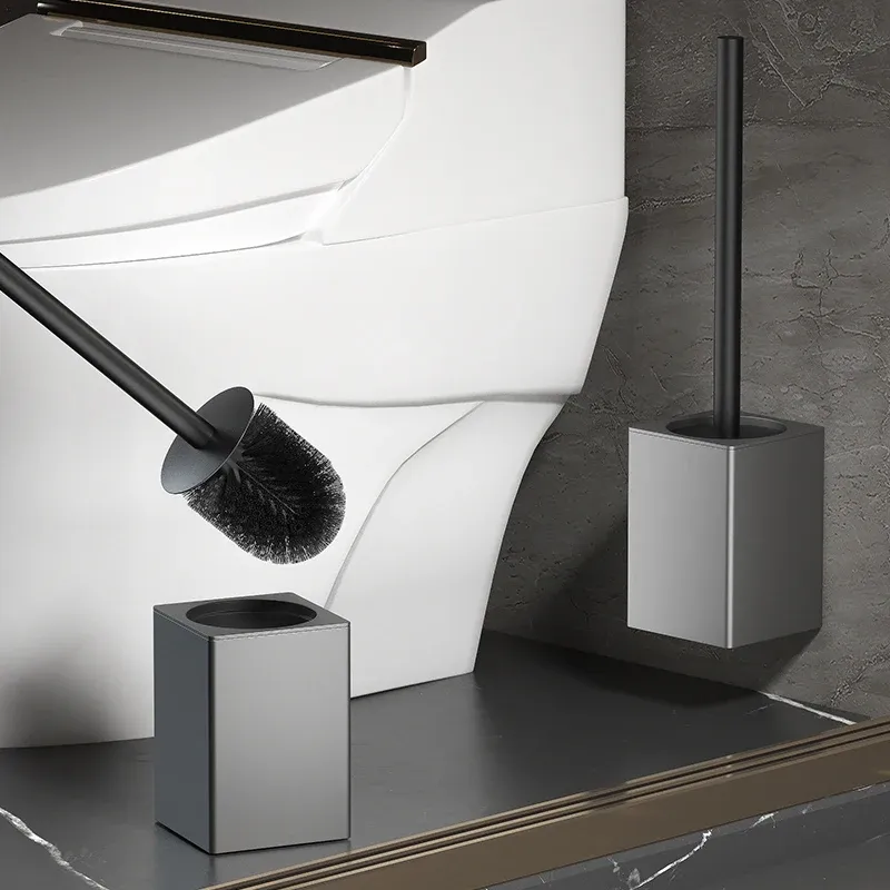 Porte-balai WC mural en aluminium, sans perçage, à installer dans la salle de bain, réf. WB8712 1