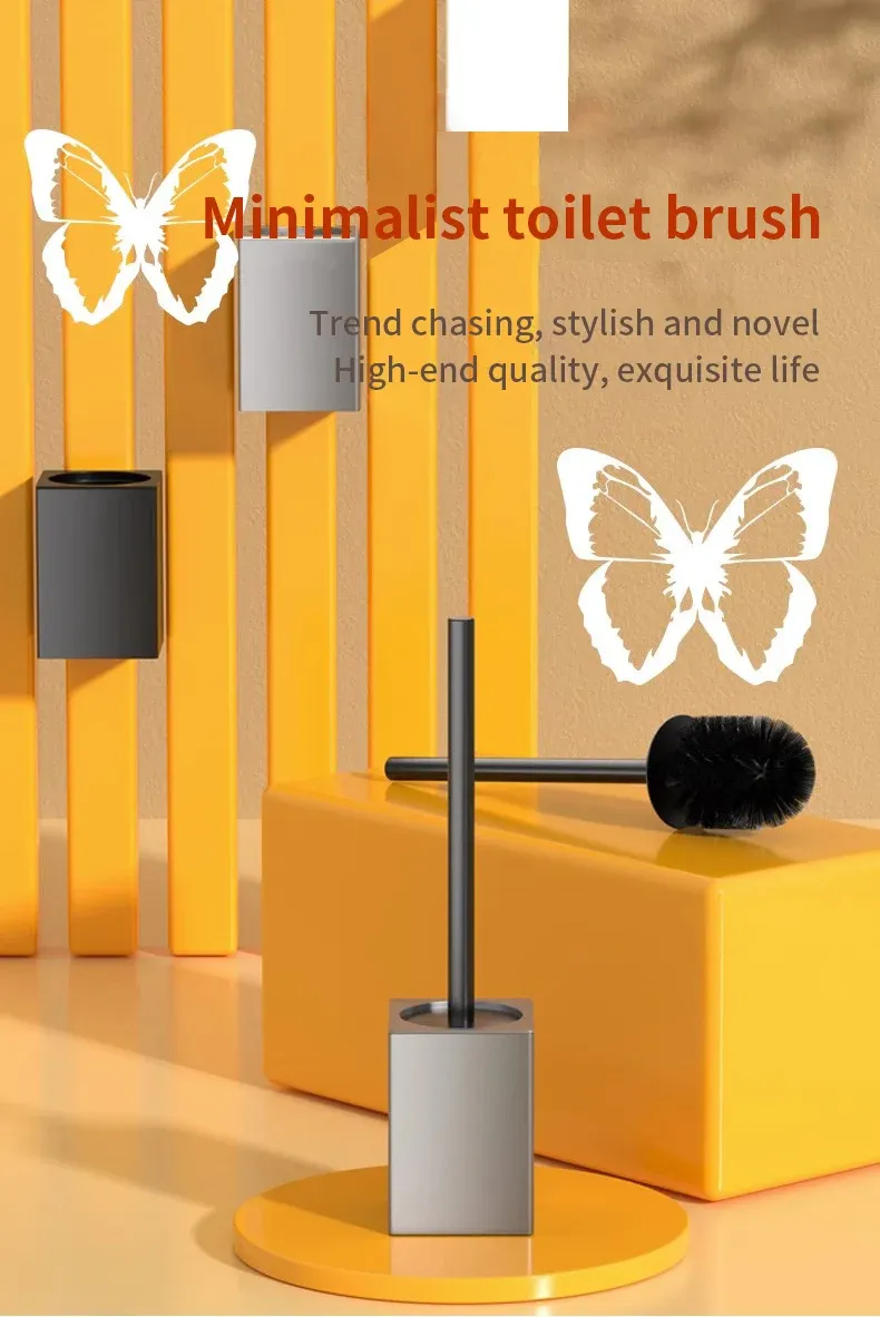 Porte-brosse de toilette mural au design épuré