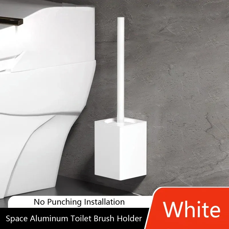 Porte-balai WC mural en aluminium, sans perçage, à installer dans la salle de bain, réf. WB8712 7
