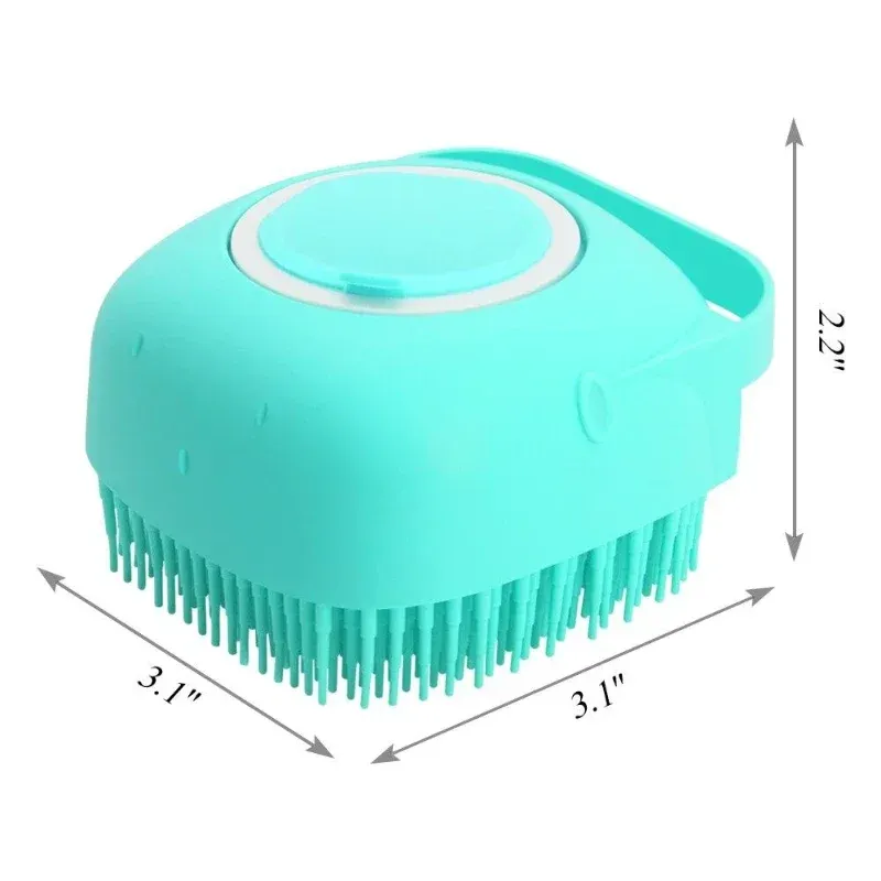 Brosse de shampooing pour chien, peigne de massage en silicone souple pour chat, épurateur de toilettage pour le bain, poils courts, 80 ml 6