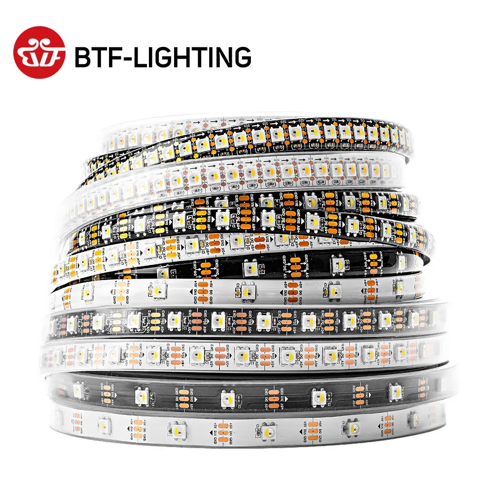 Bande LED adressable SK6812 RGBW 5 V, 4 en 1, IP30/IP65/IP67