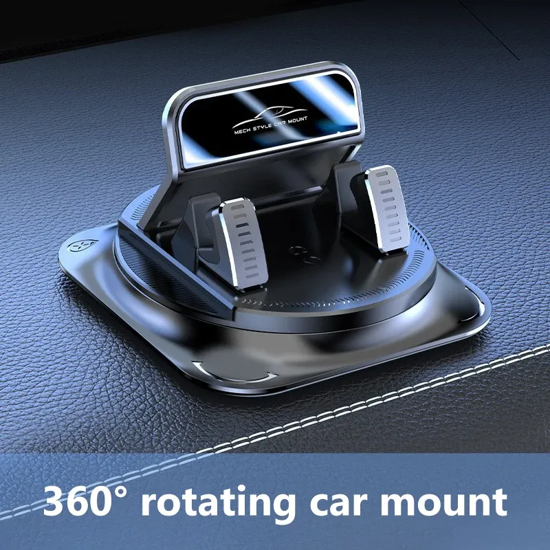 SEAMETAL – Support de téléphone pour voiture antidérapant en silicone, pivotant à 360 degrés, support de navigation universel pour tableau de bord 8