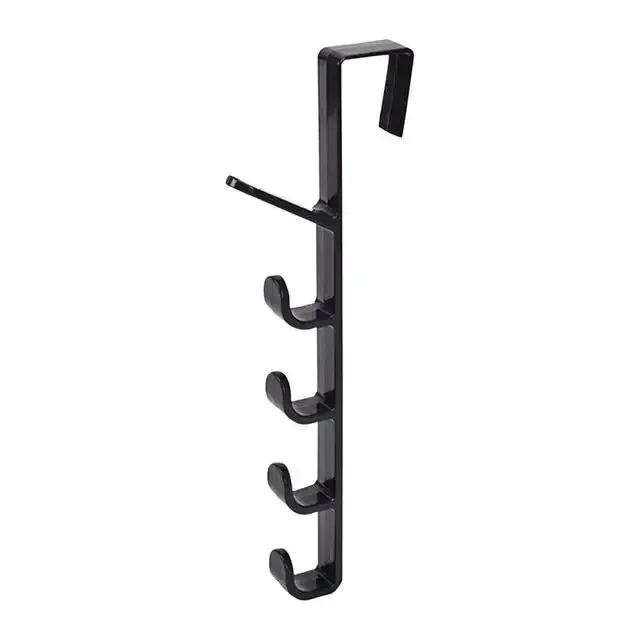 Porte-manteau et étagère de rangement à suspendre pour porte d'armoire, placard et dortoir 8