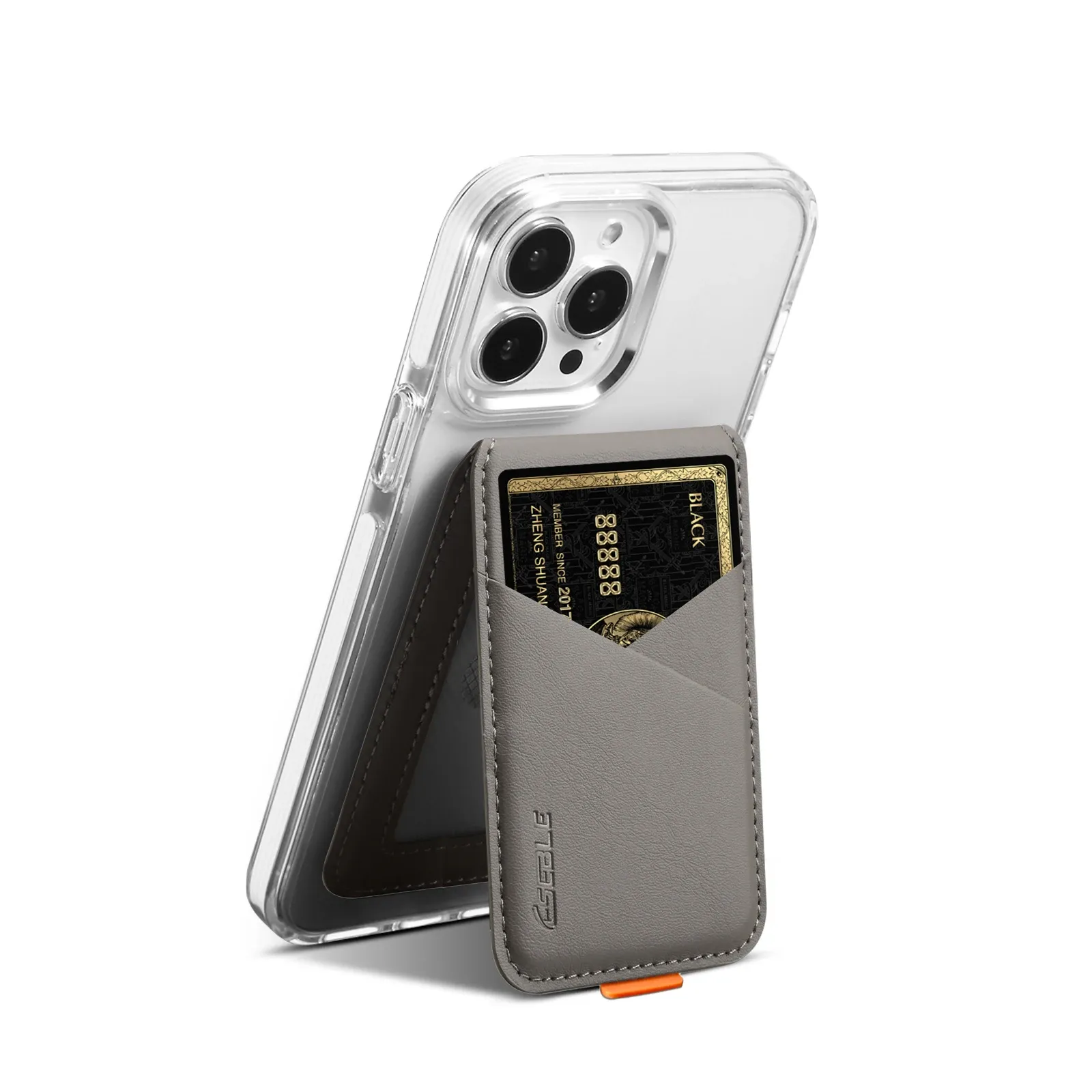 Porte-cartes magnétique en cuir PU, style