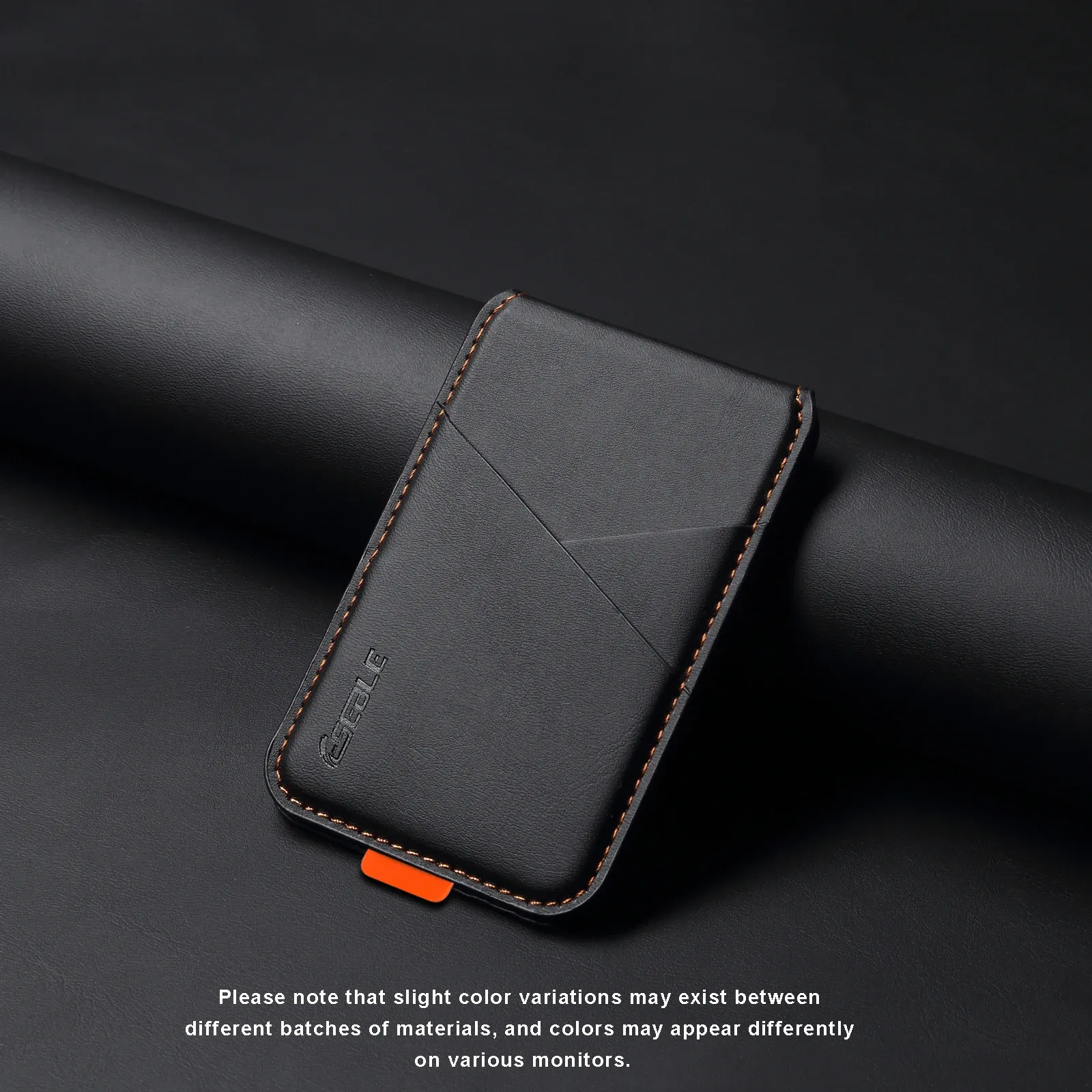 Porte-cartes magnétique en cuir PU, détail du design