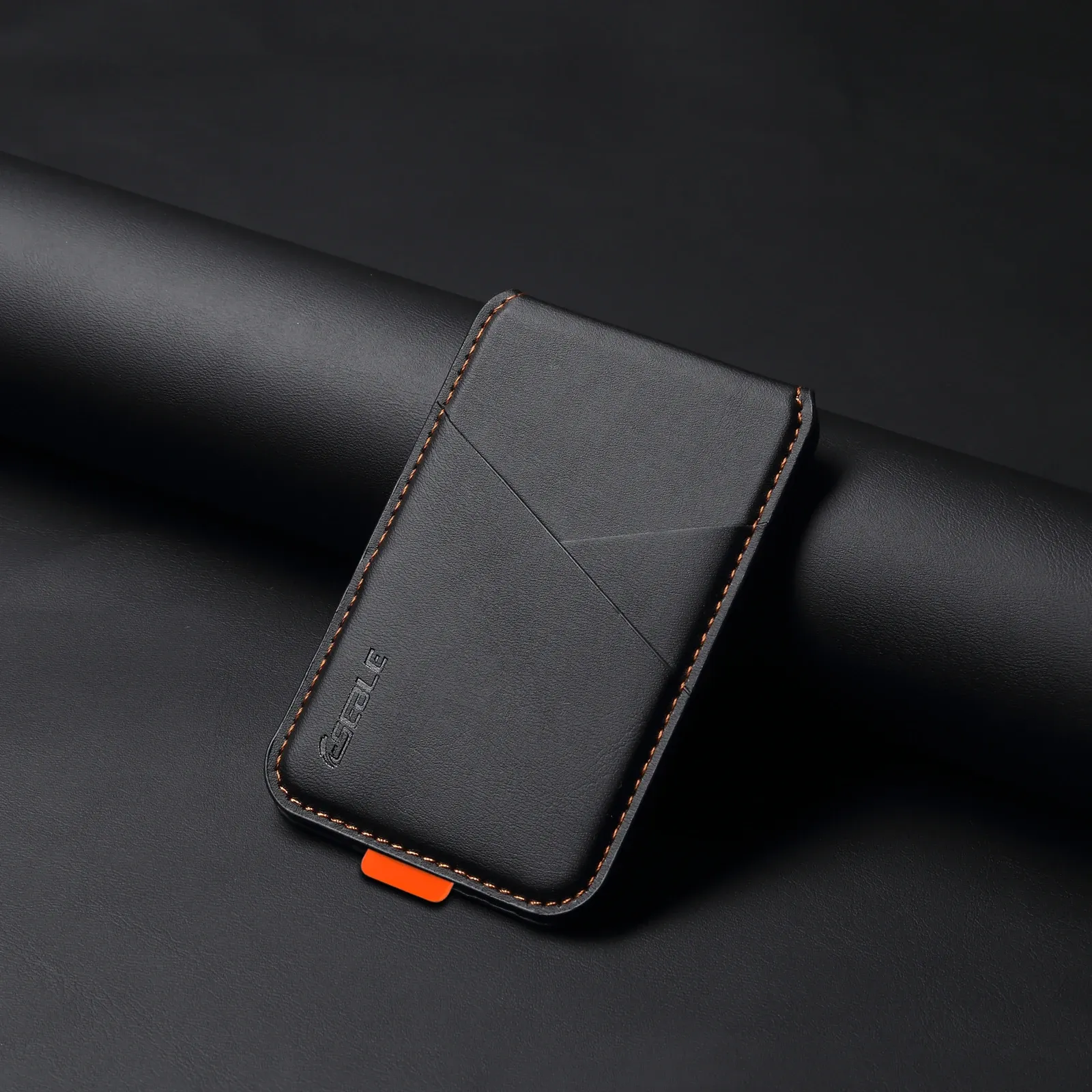 Porte-cartes magnétique en cuir PU avec protection anti-RFID, compatible smartphones à chargement sans fil magnétique 8