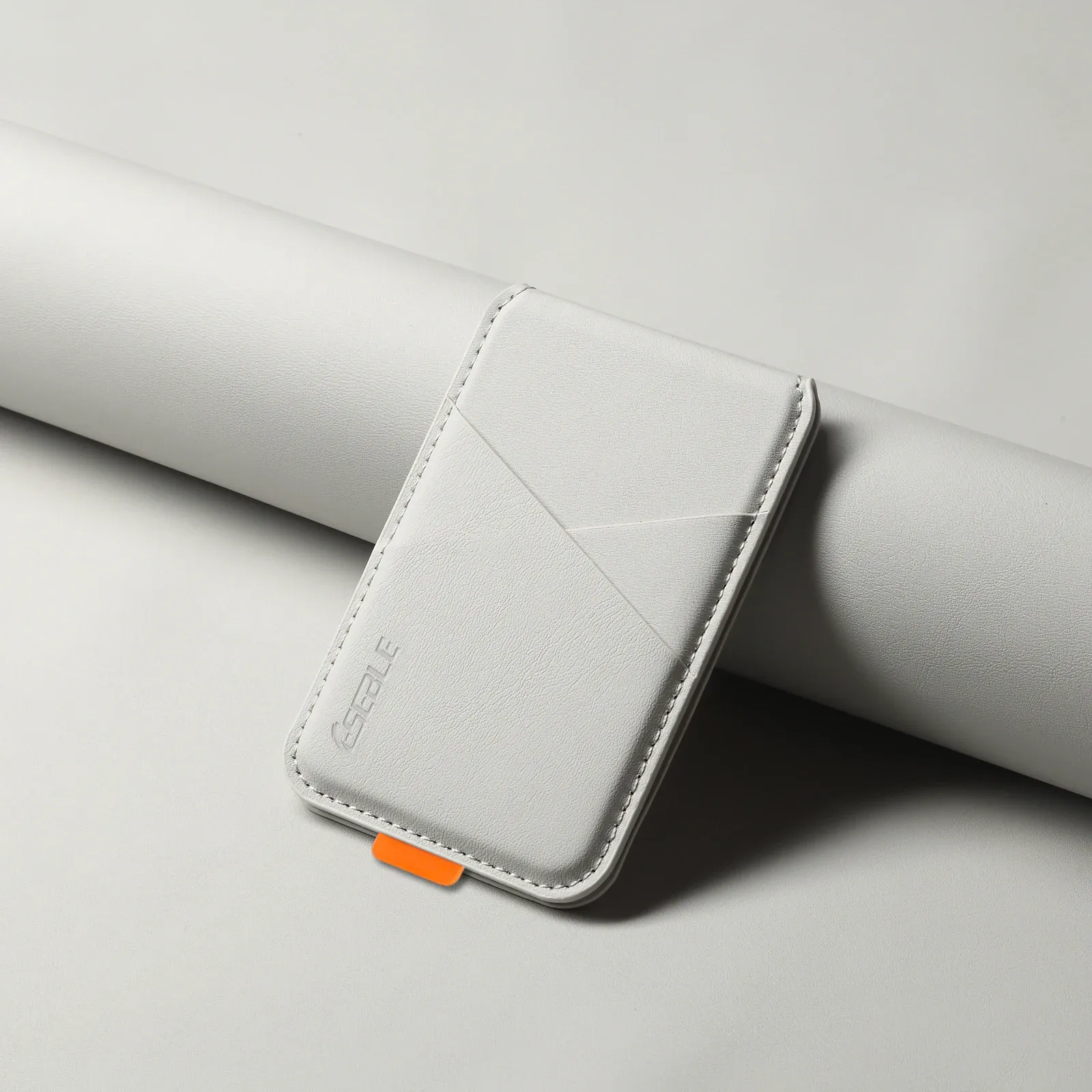 Porte-cartes magnétique en cuir PU avec protection anti-RFID, compatible smartphones à chargement sans fil magnétique 9