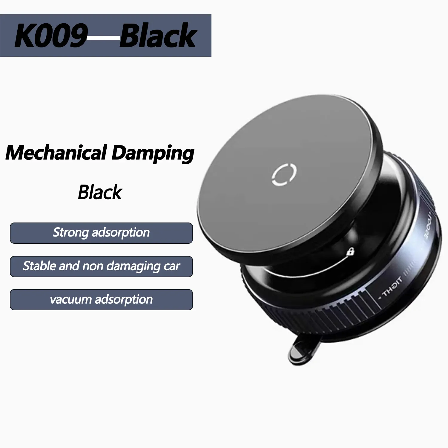 Support de téléphone magnétique puissant pour voiture K007/K009, design pliable à 360 °, support à ventouse réglable pour voiture, bureau, salle de bain, usage universel 7