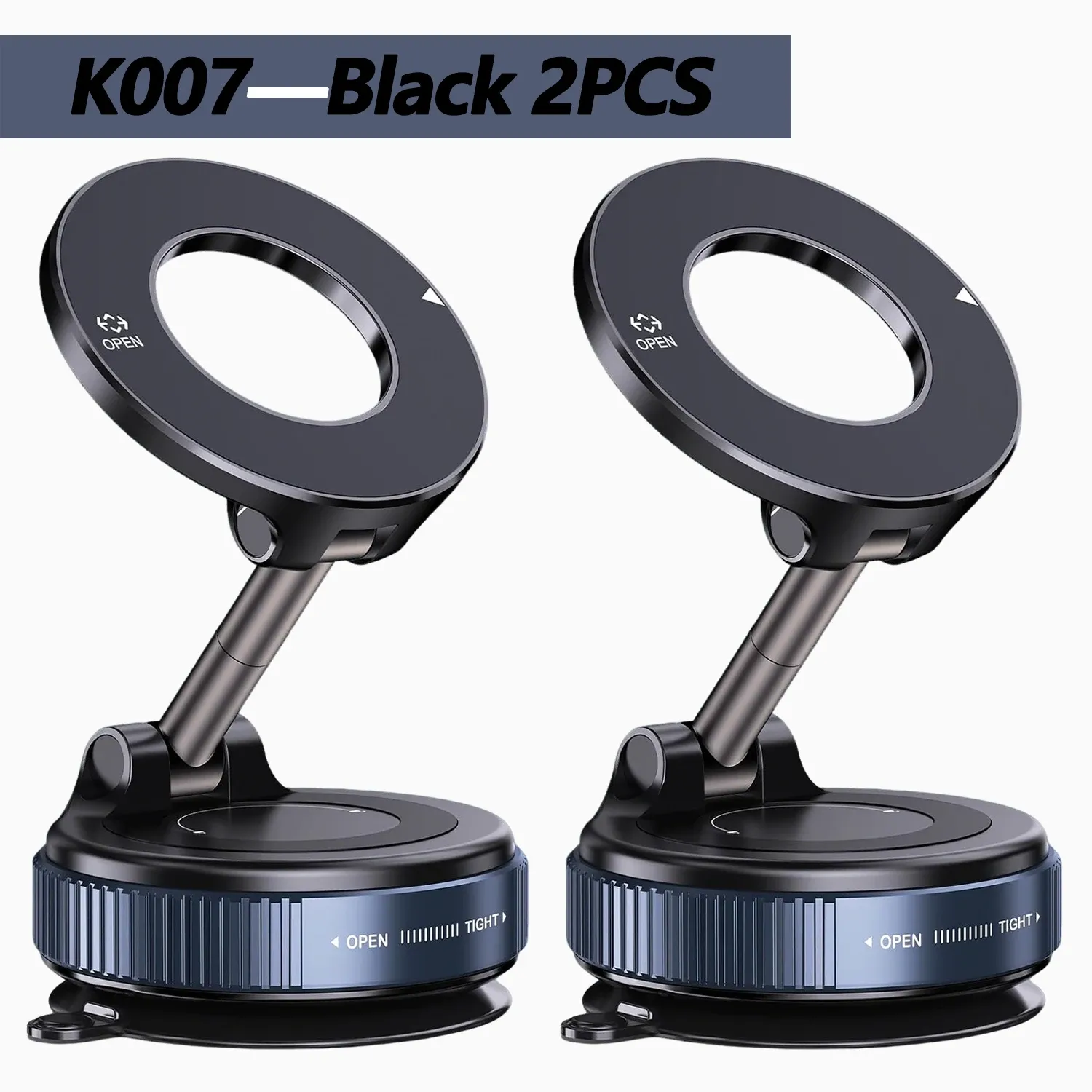 Support de téléphone magnétique puissant pour voiture K007/K009, design pliable à 360 °, support à ventouse réglable pour voiture, bureau, salle de bain, usage universel 15