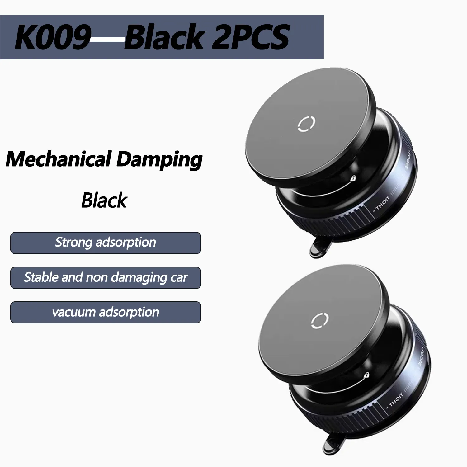 Support de téléphone magnétique puissant pour voiture K007/K009, design pliable à 360 °, support à ventouse réglable pour voiture, bureau, salle de bain, usage universel 12