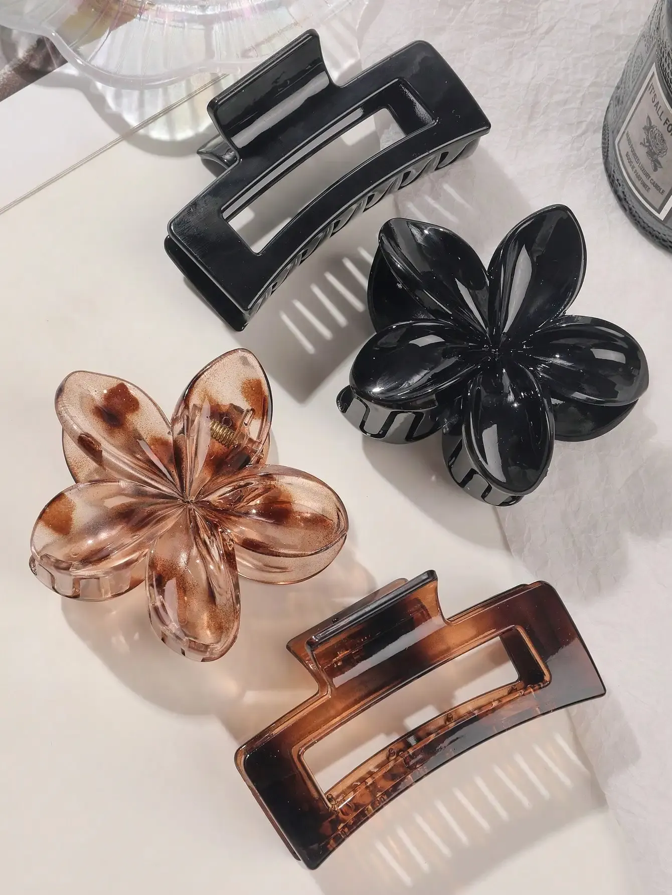 Pinces à cheveux à fleurs carrées, vue 35