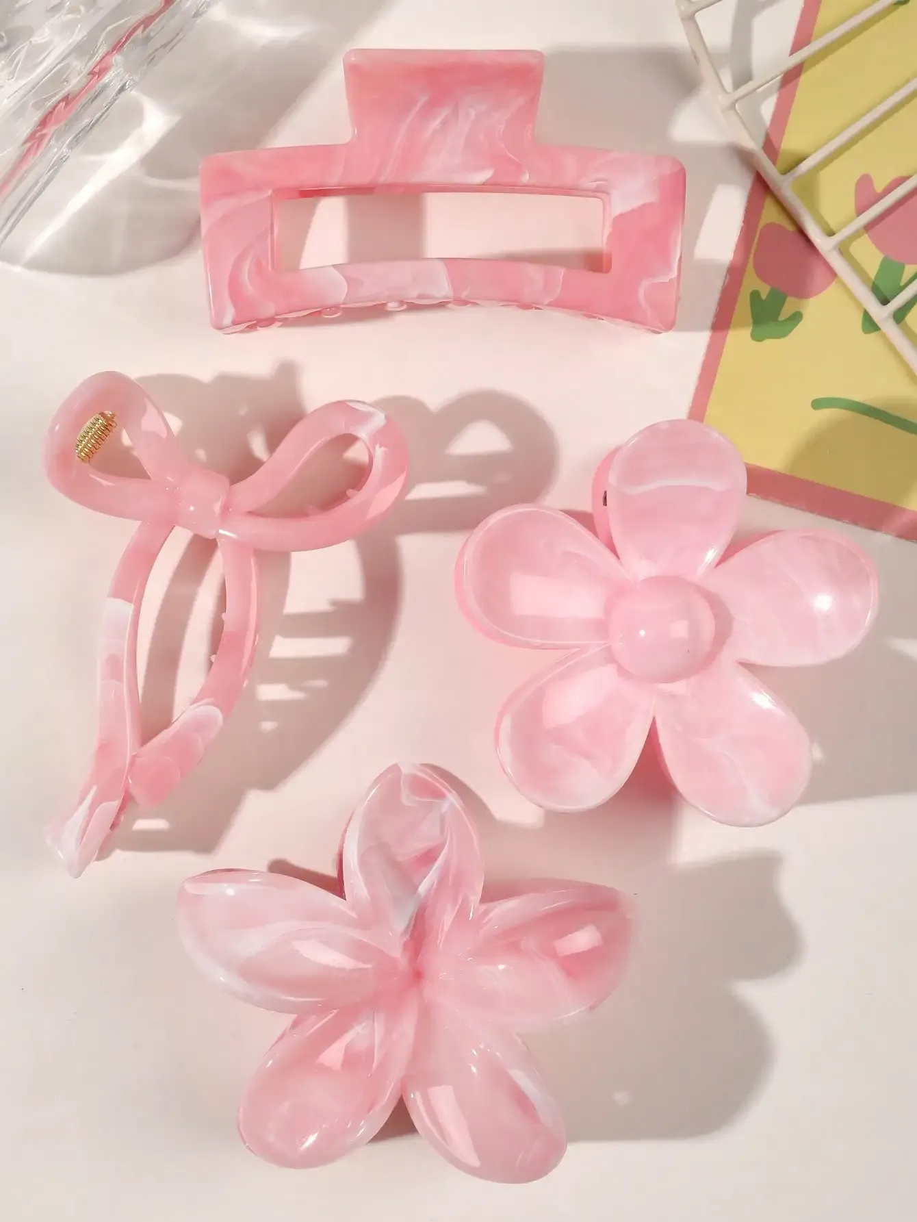 Pinces à cheveux à fleurs carrées, vue 27