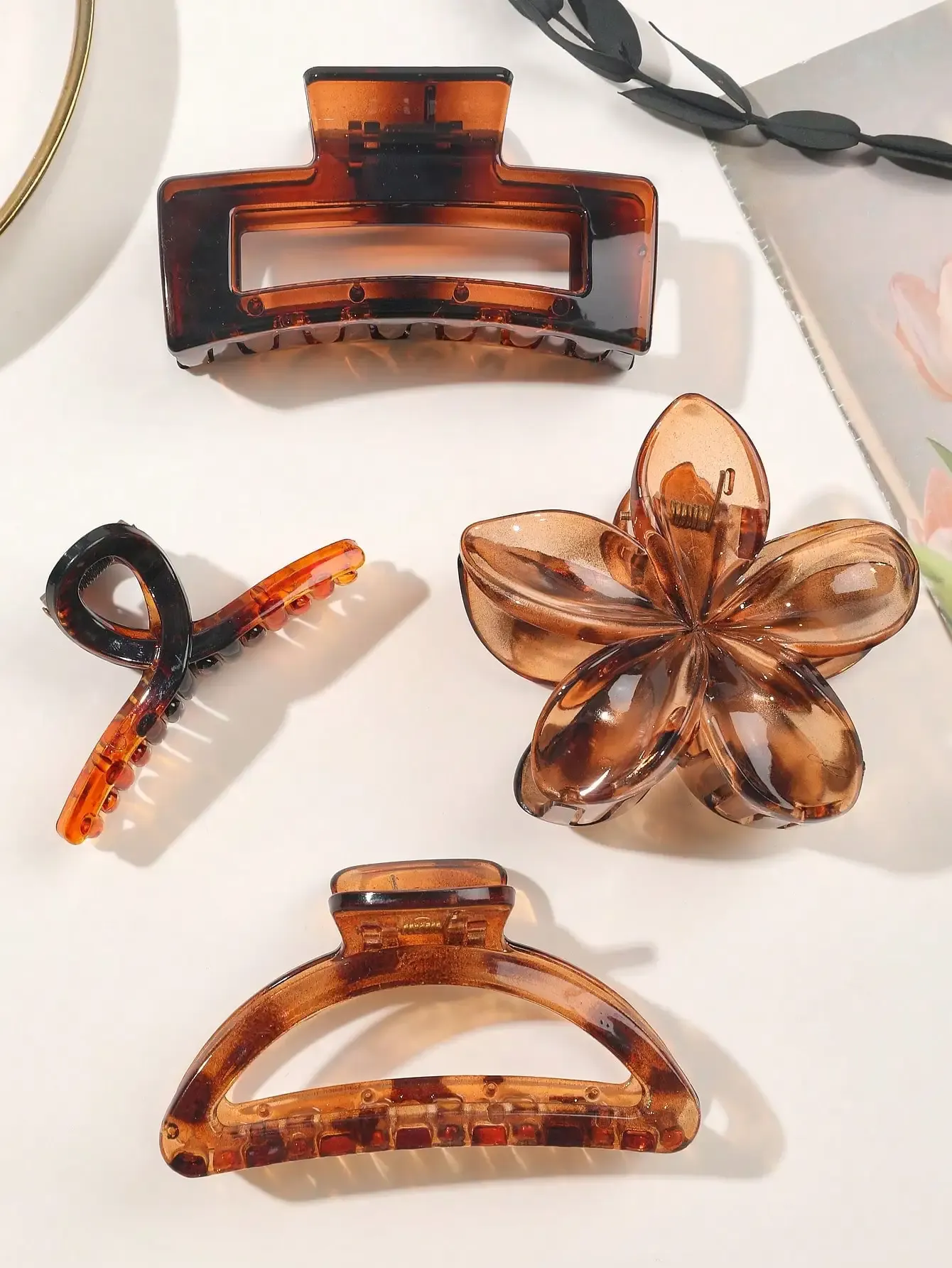 Pinces à cheveux à fleurs carrées, vue 31