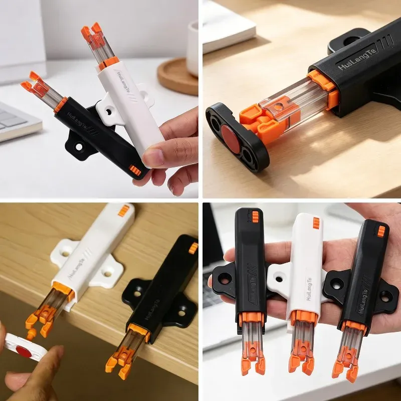 Loquet tactile à pression avec butée invisible et amortisseur pour tiroir et placard 5
