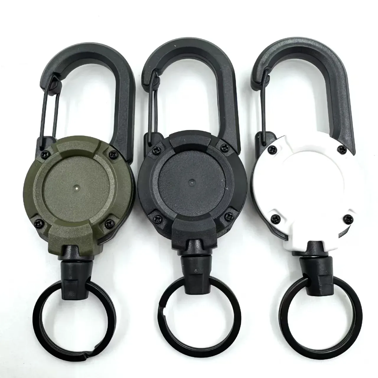 Porte-clés rétractable avec mousqueton robuste pour sacs de plein air 5