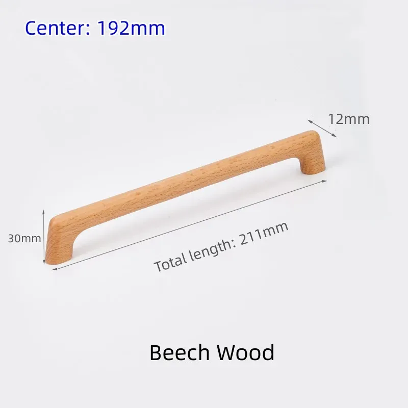 Poignées de meuble en bois massif de style européen pour armoires et tiroirs 10