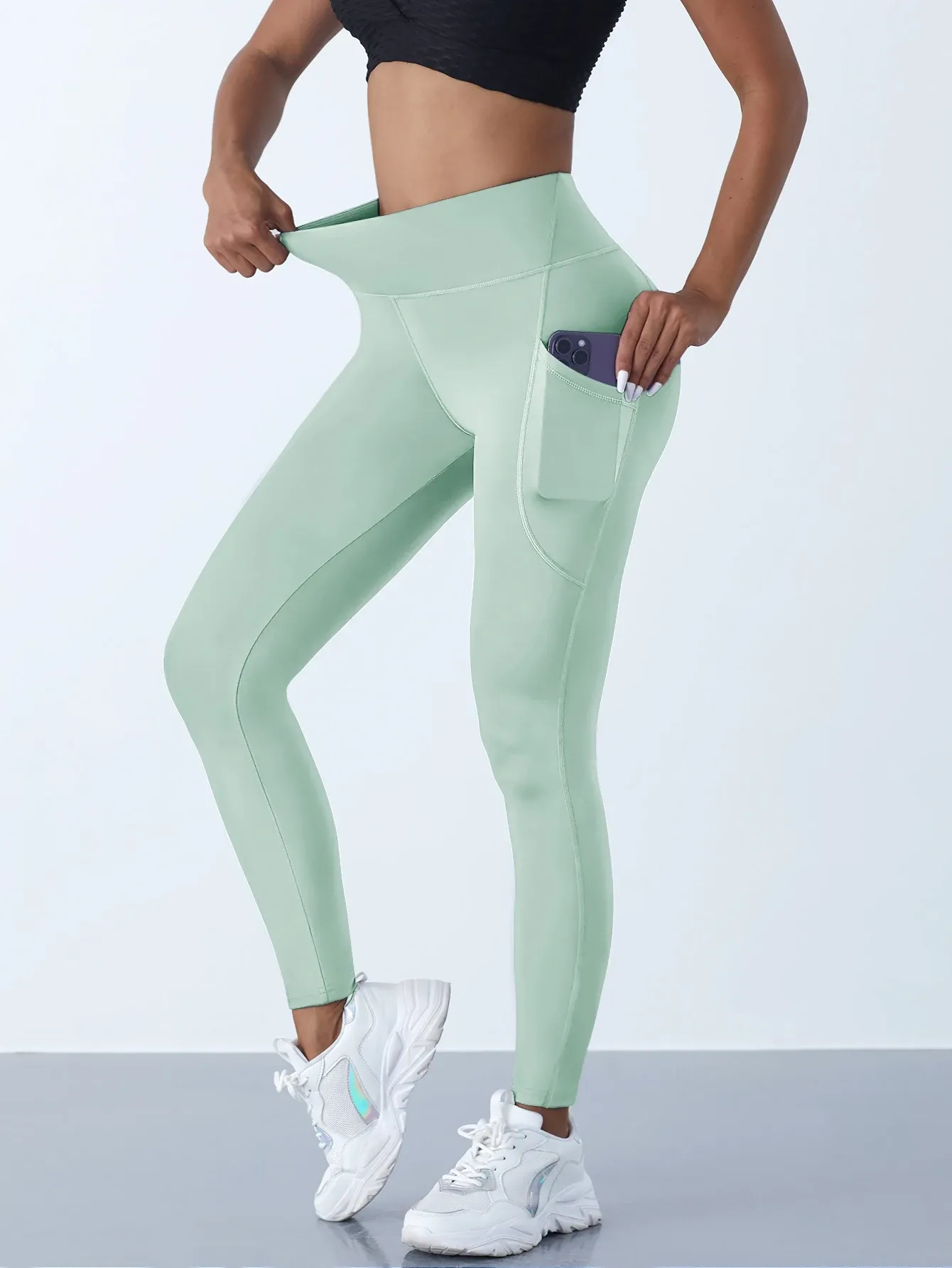 Leggings de fitness, détail du tissu