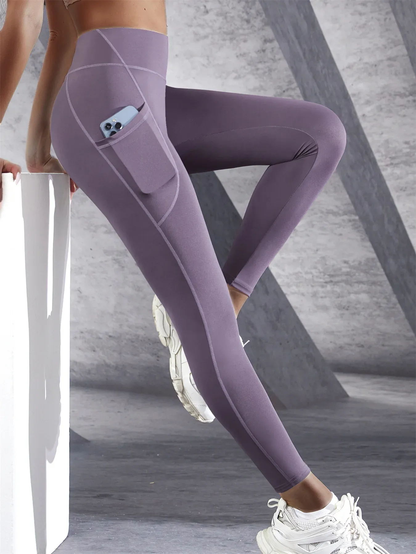 Legging taille haute pour femme avec poches, extensible, effet push-up, idéal yoga, fitness et course à pied 10