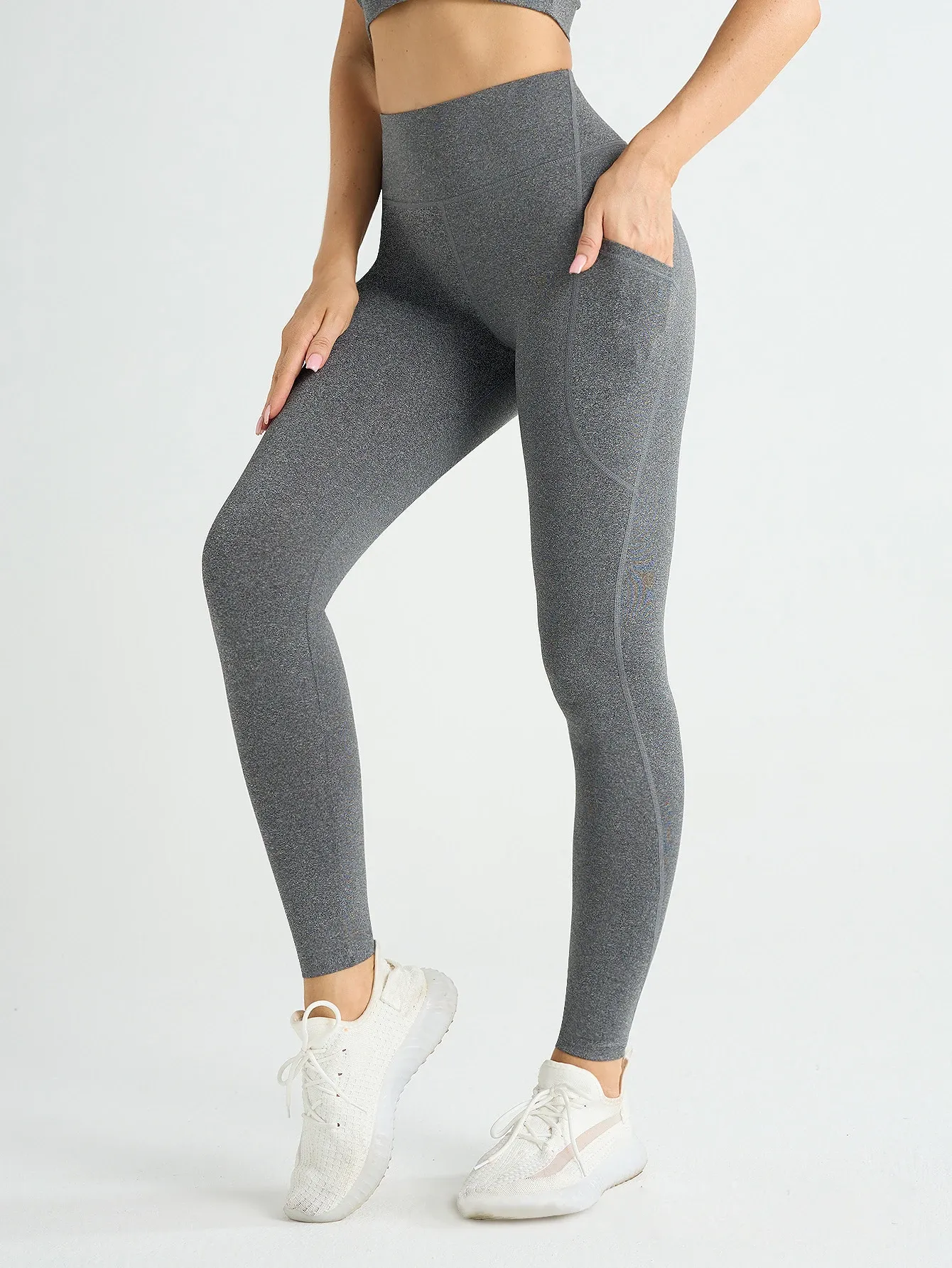 Legging taille haute pour femme avec poches, extensible, effet push-up, idéal yoga, fitness et course à pied 18
