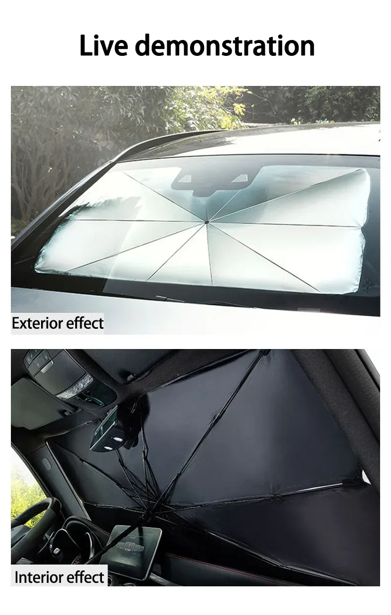 Parasol de voiture premium, finition détaillée