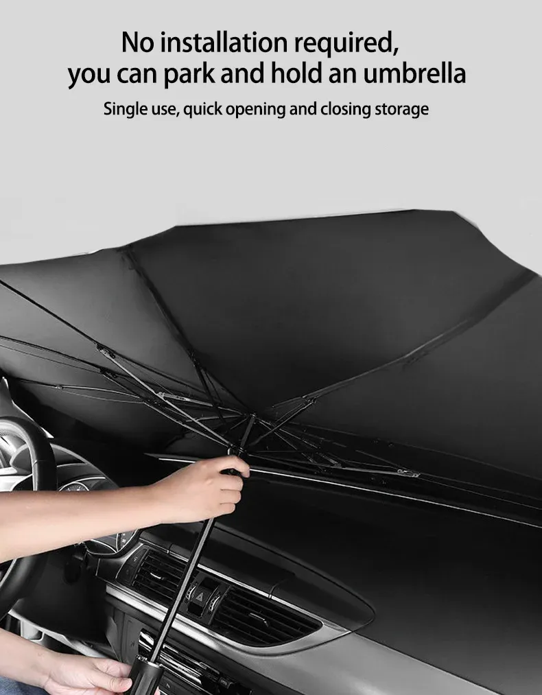 Parasol de voiture premium, en situation