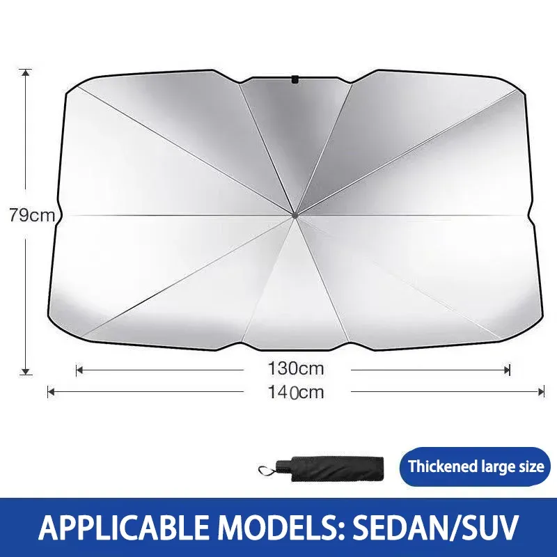 Pare-soleil portable pour pare-brise de voiture, bloqueur UV, isolant, protection solaire intérieure, solution de rangement pour pare-soleil de voiture 9