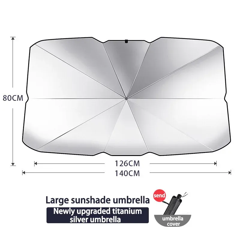 Pare-soleil portable pour pare-brise de voiture, bloqueur UV, isolant, protection solaire intérieure, solution de rangement pour pare-soleil de voiture 7