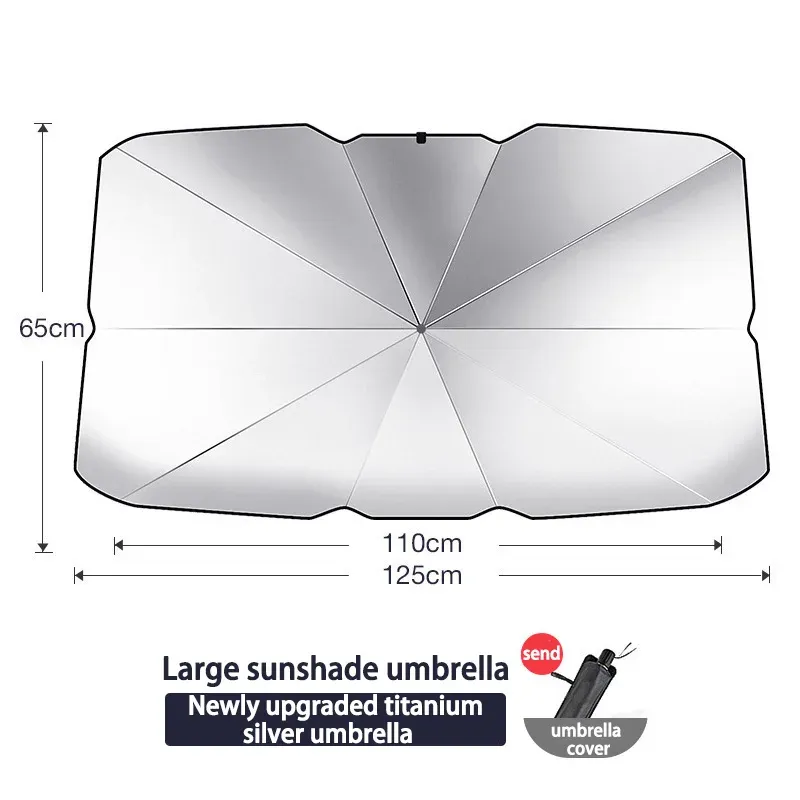 Pare-soleil portable pour pare-brise de voiture, bloqueur UV, isolant, protection solaire intérieure, solution de rangement pour pare-soleil de voiture 8