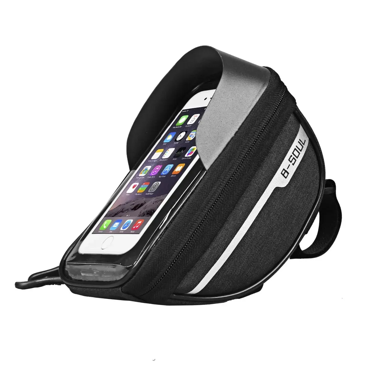 Sac de guidon étanche pour vélo avec écran tactile et pare-soleil, 1 L, en polyester 2