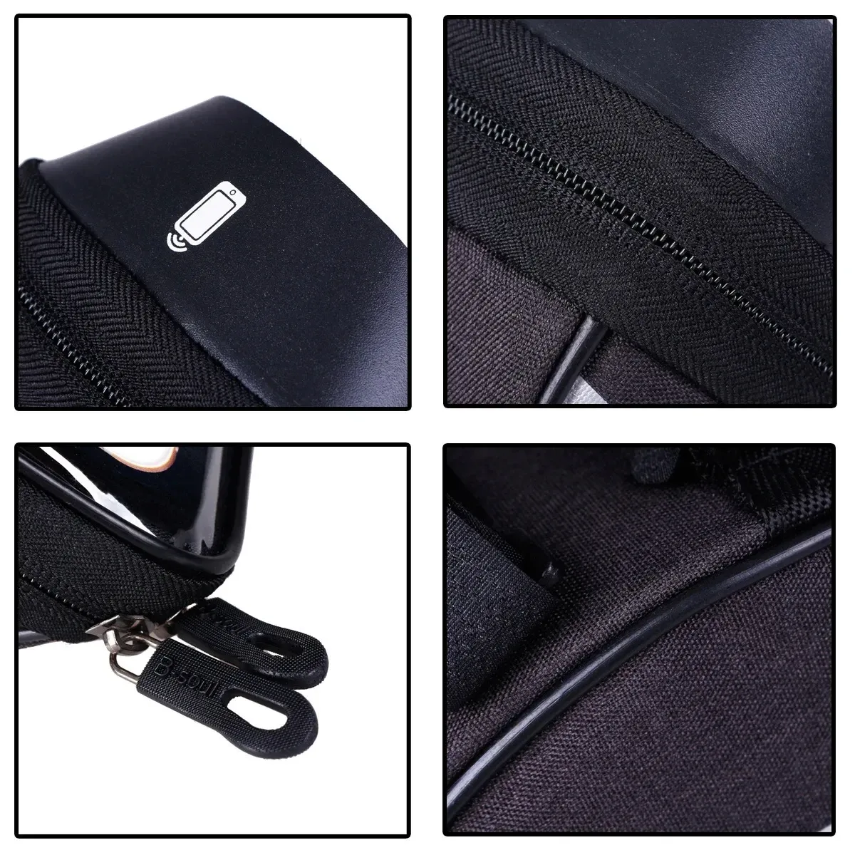 Sac de guidon étanche pour vélo avec écran tactile et pare-soleil, 1 L, en polyester 4
