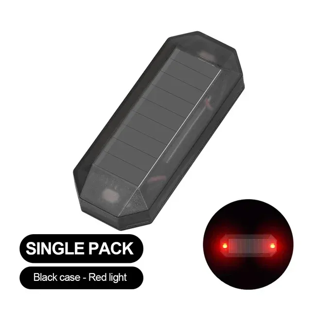 Mini lampe LED solaire pour voiture, simulation de sécurité nocturne et lampe stroboscopique factice 8