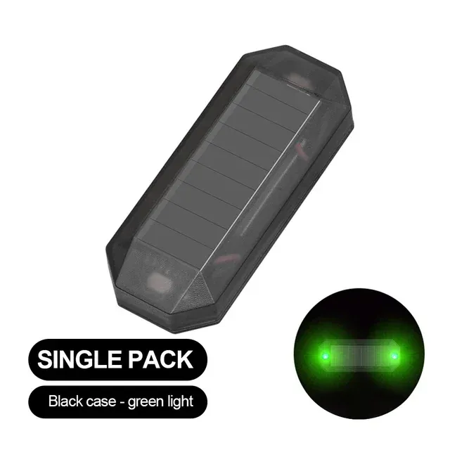 Mini lampe LED solaire pour voiture, simulation de sécurité nocturne et lampe stroboscopique factice 10