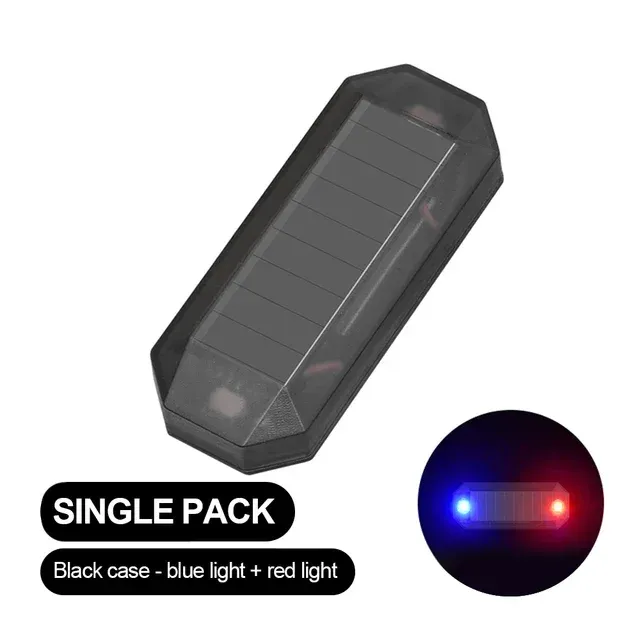 Mini lampe LED solaire pour voiture, simulation de sécurité nocturne et lampe stroboscopique factice 9