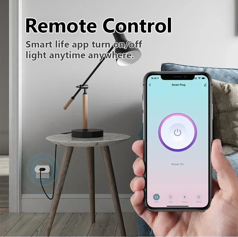 Prise intelligente Wi-Fi au standard brésilien 16 A/20 A, compatible Tuya, Google Home et Alexa, avec application de suivi de consommation et contrôle à distance 2