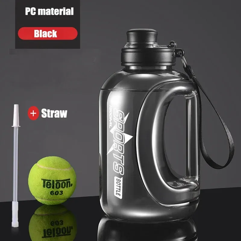 Bouteille d'eau de sport 1,7 L / 2,7 L / 4 L / 5 L, grande capacité et portable, pour salle de sport, cyclisme et camping, idéale pour le fitness 7