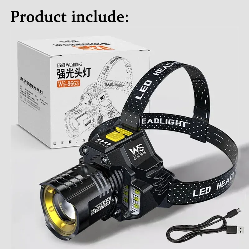 Contenu de l'emballage de la lampe frontale