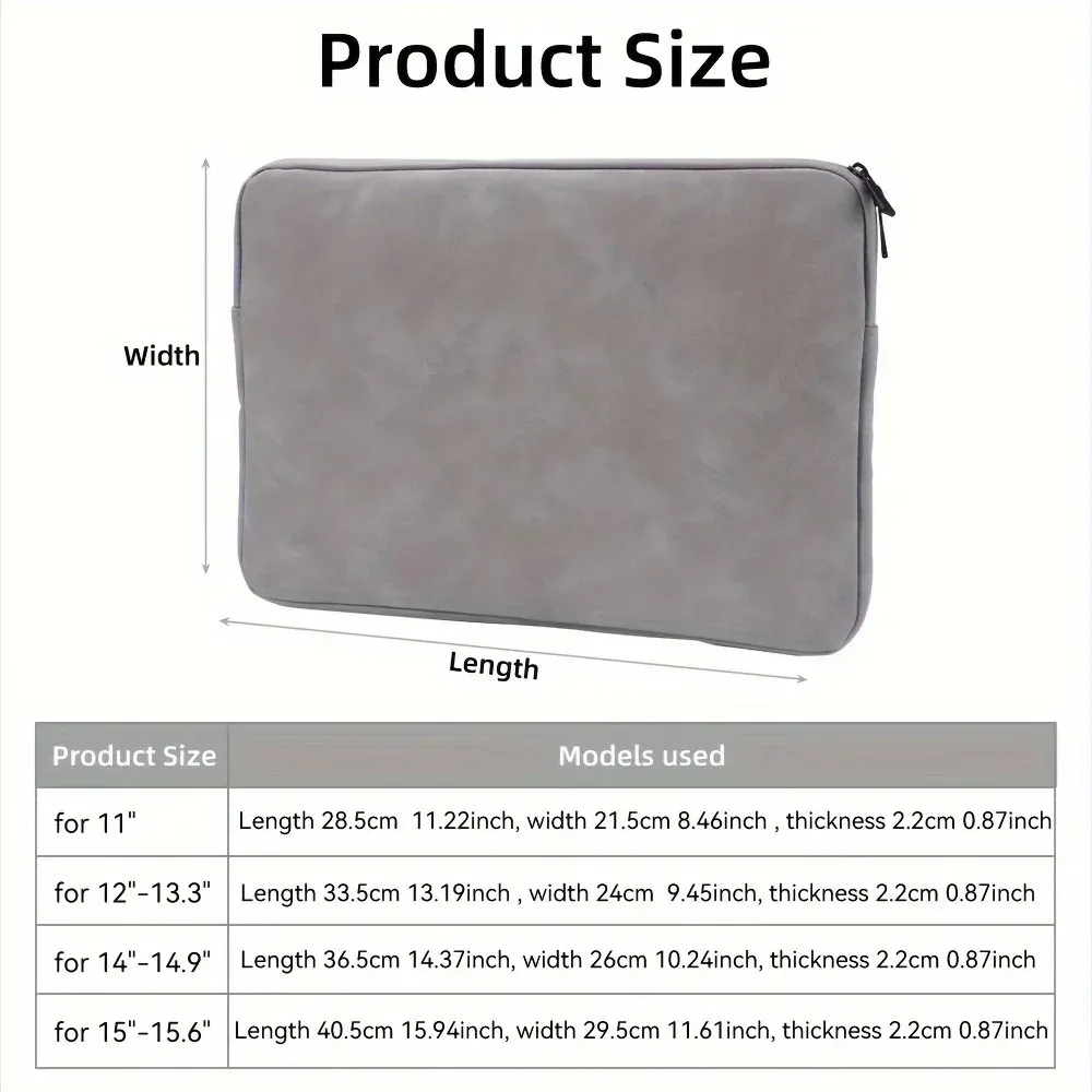 Housse de protection en cuir PU pour ordinateur portable 11, 13, 14 et 15 pouces, pochette fine et légère pour MacBook 2