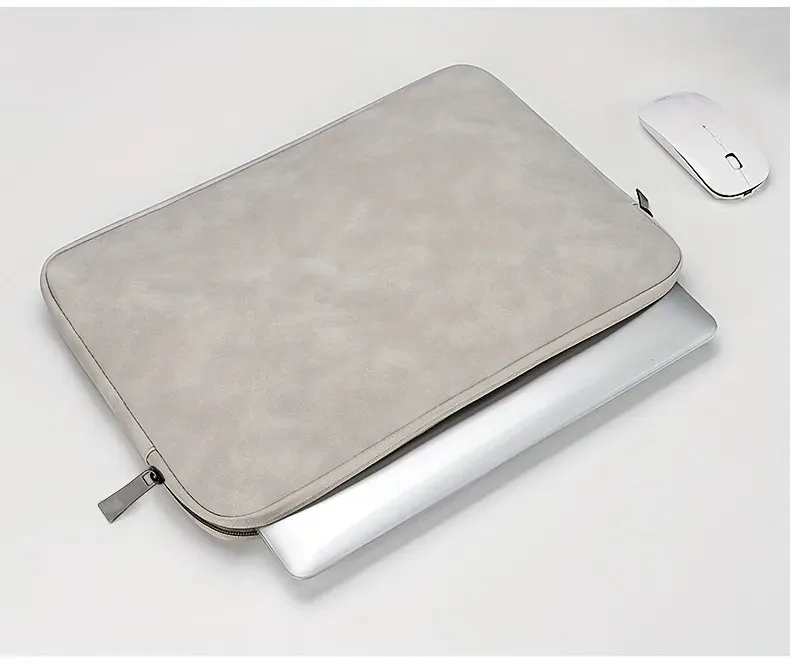 Housse de protection en cuir PU pour ordinateur portable 11, 13, 14 et 15 pouces, pochette fine et légère pour MacBook 7