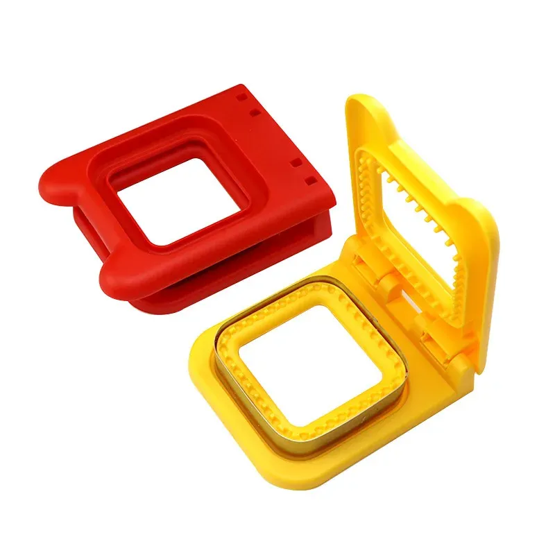 Moule 2 en 1 de qualité alimentaire pour découper et sceller sandwichs, pains carrés, pâtisseries, biscuits et bento 7