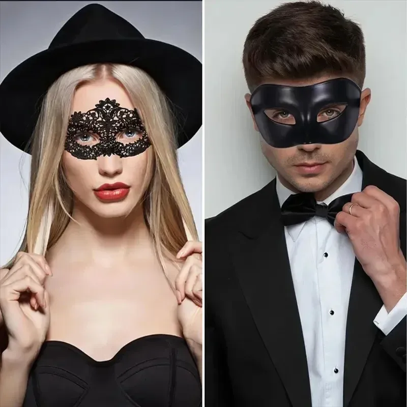 Masque noir sexy détail des finitions