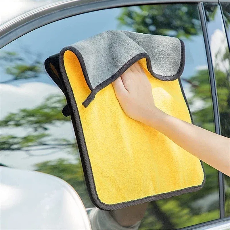 Serviette en microfibre pour lavage de voiture, 30 x 30 cm, lot de 3, 5 ou 10 pièces, chiffon de nettoyage et de séchage 3