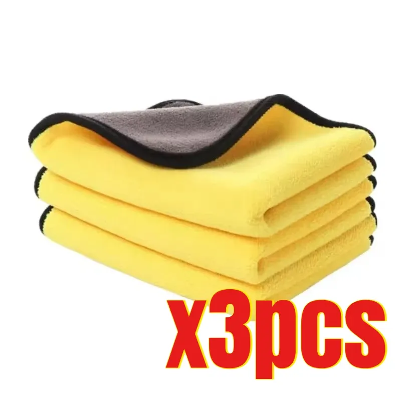 Serviette en microfibre pour lavage de voiture, 30 x 30 cm, lot de 3, 5 ou 10 pièces, chiffon de nettoyage et de séchage 9