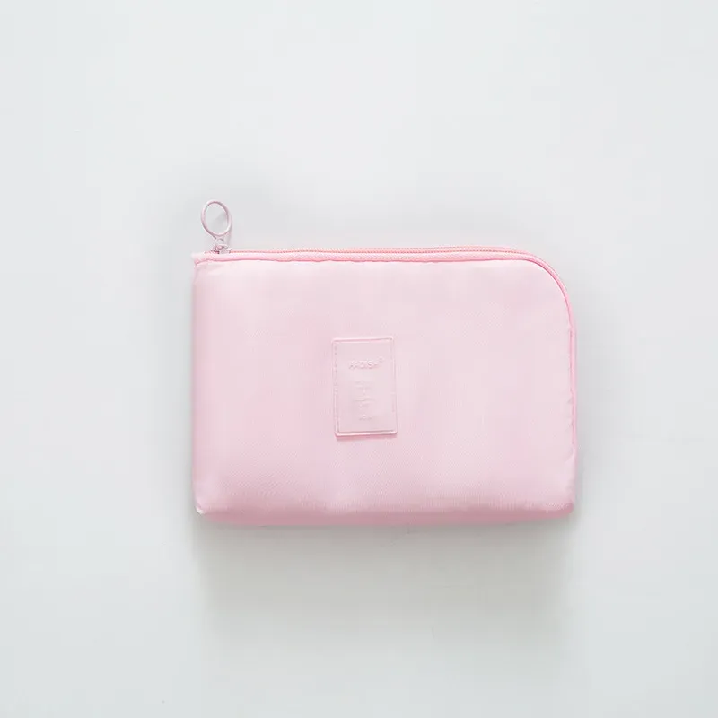 Sac de rangement pour câbles de voyage, trousse de maquillage étanche, étui pour appareils mobiles, organisateur de câbles de données et accessoires numériques 11