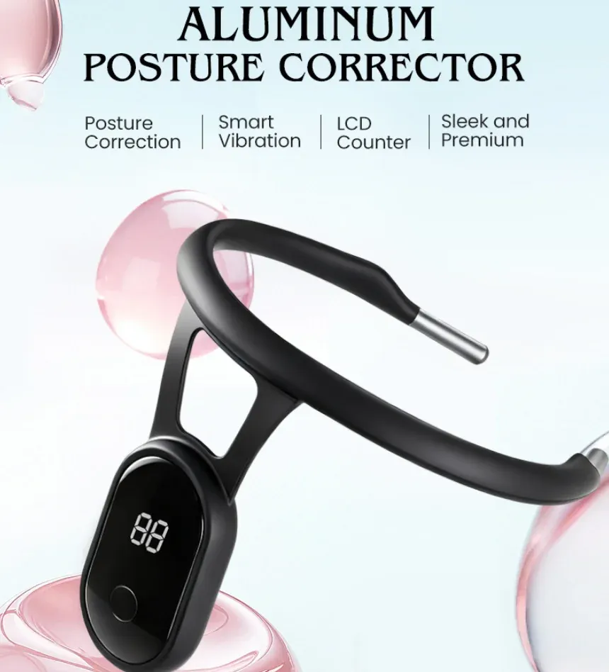 Correcteur de posture intelligent HTMCK pour adultes, appareil portable anti-cyphose avec protection de la vue