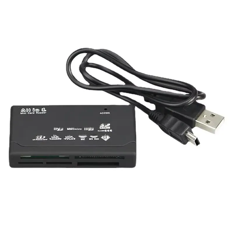 Lecteur de cartes mémoire externe tout-en-un USB 2.0 (480 Mbps) pour appareil photo numérique : compatible SD, SDHC, Mini SD, Micro SD, M2, MMC, XD et CF 7