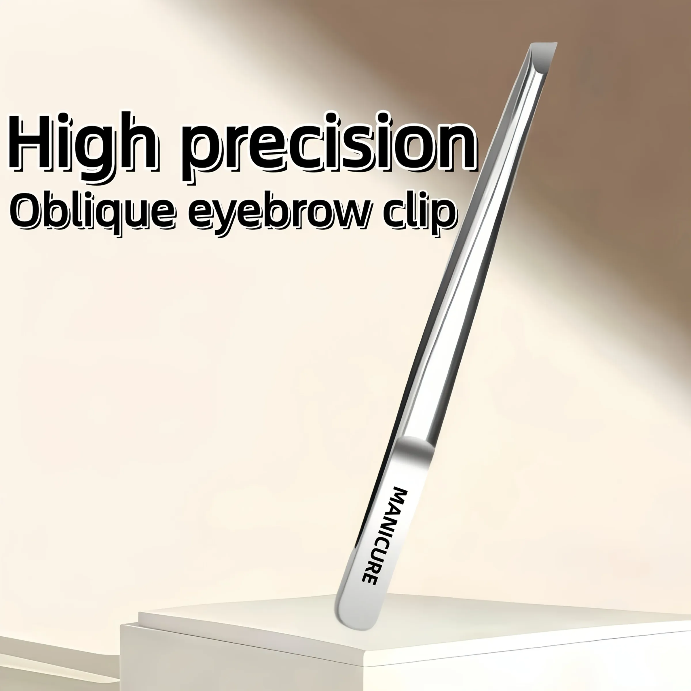 Pincettes à sourcils et à cils réglables en acier inoxydable, lot de 2, pince hygiénique pour faux cils 5