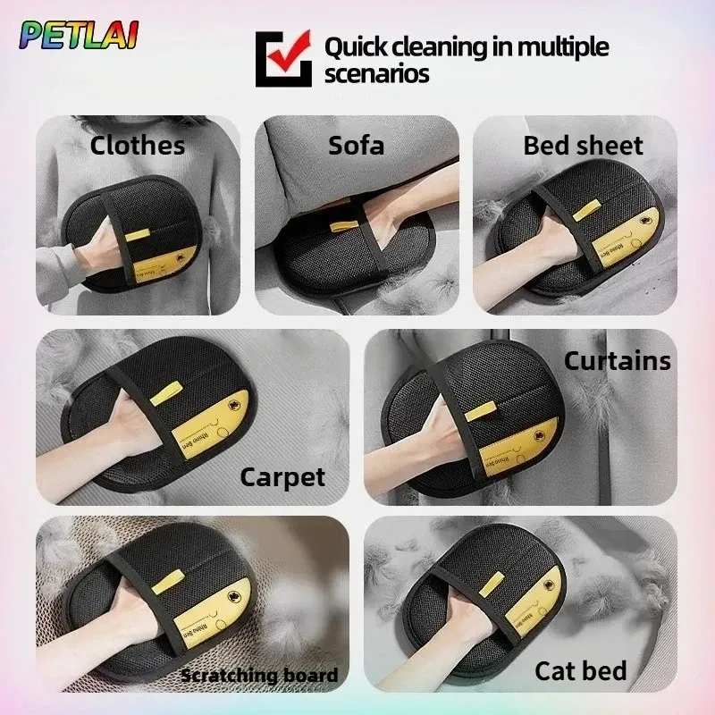 Gant anti-poils électrostatique réutilisable et lavable pour animaux de compagnie 4
